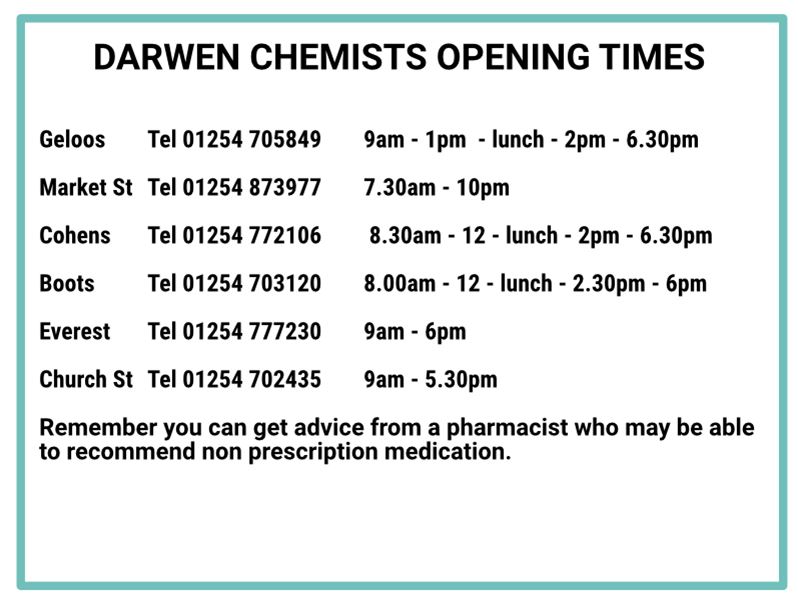 Chemist Opening Times